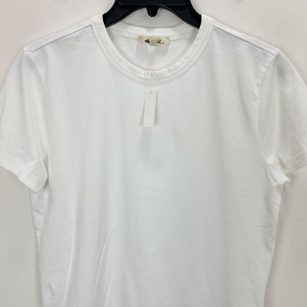 Madewell Cotton Perfect Crewneck Tee Shirt Eyelet White Basics Womens XS NWT - Picture 7 of 12